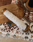 White and Neutral Floral Fabric Band