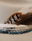Dark Blue Green Stone Hat Band