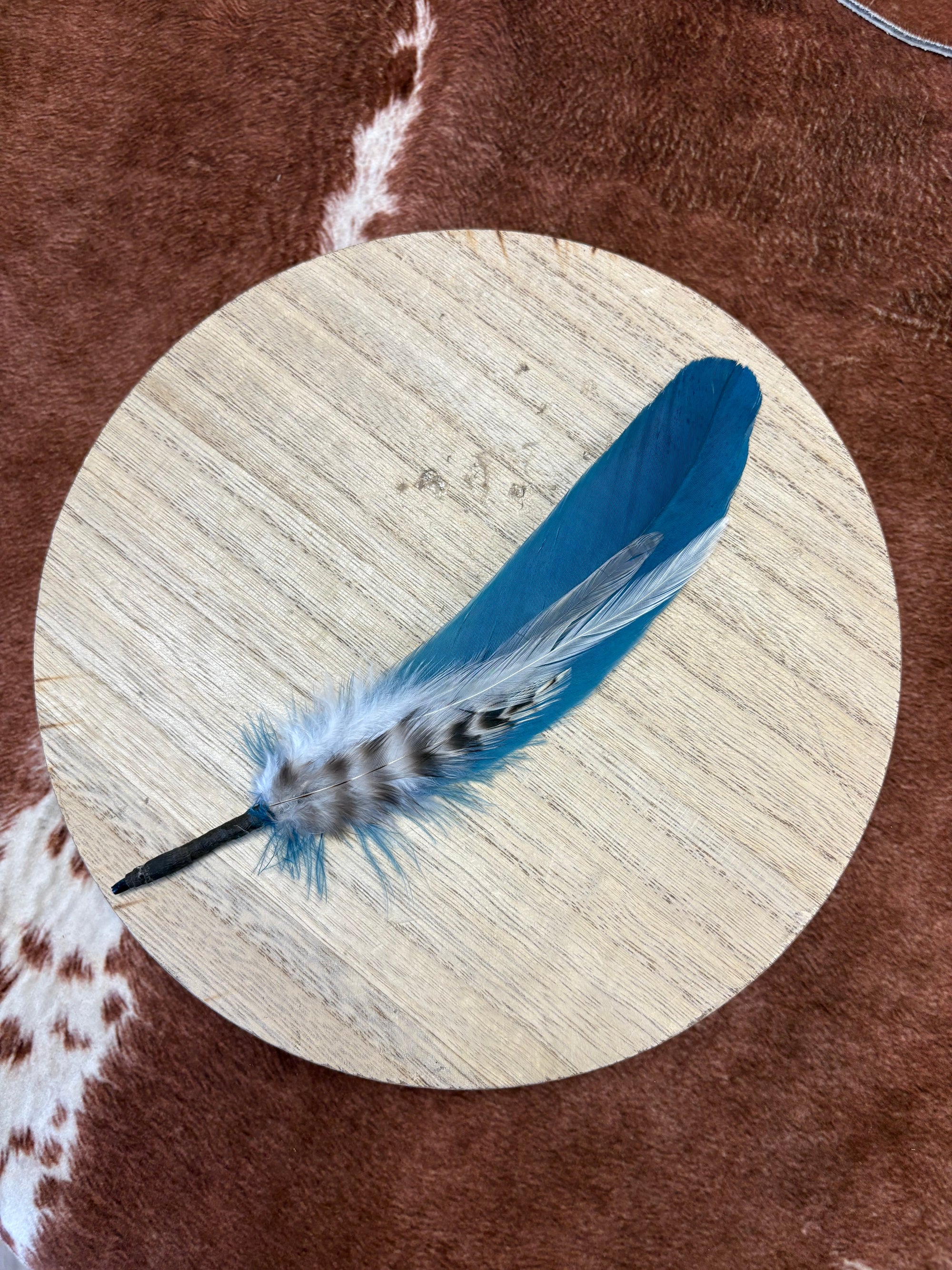 Blue with Whites Feather Bundle