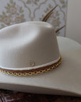 Silver Horseshoe With Stones Hat Pin