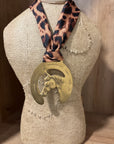 Horse Shoe with Cheetah Scarf