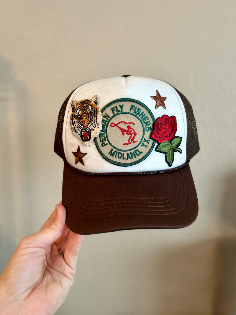 Vintage Fly Fishing Patched Hat