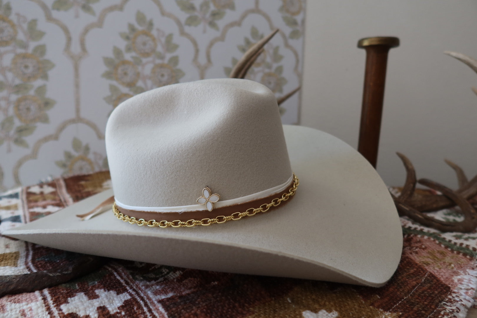 Stone Flower Hat Pin