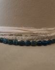 Dark Blue Green Stone Hat Band