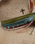 Turquoise and Gold Hat Chain
