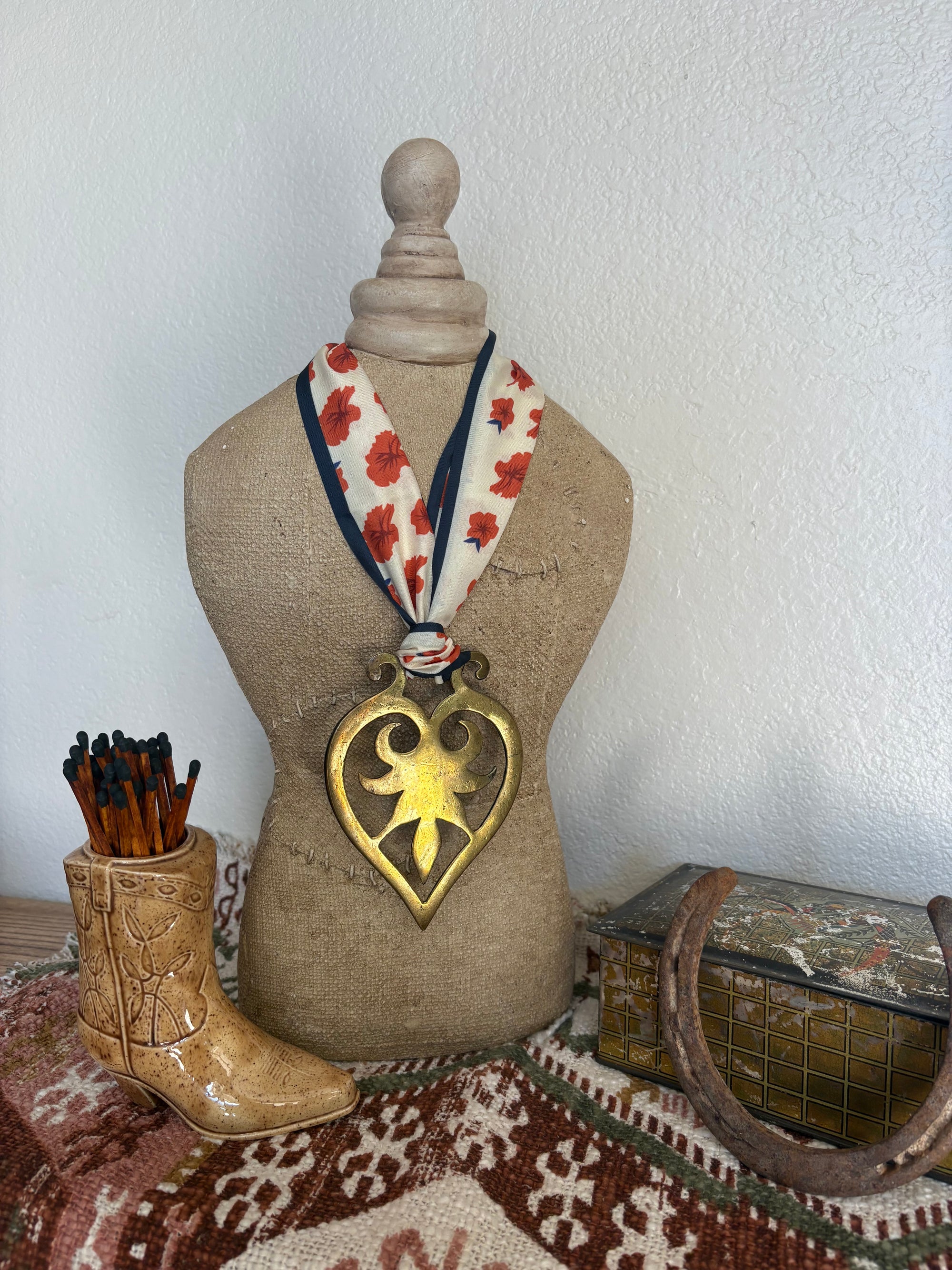 Heart with Floral Scarf