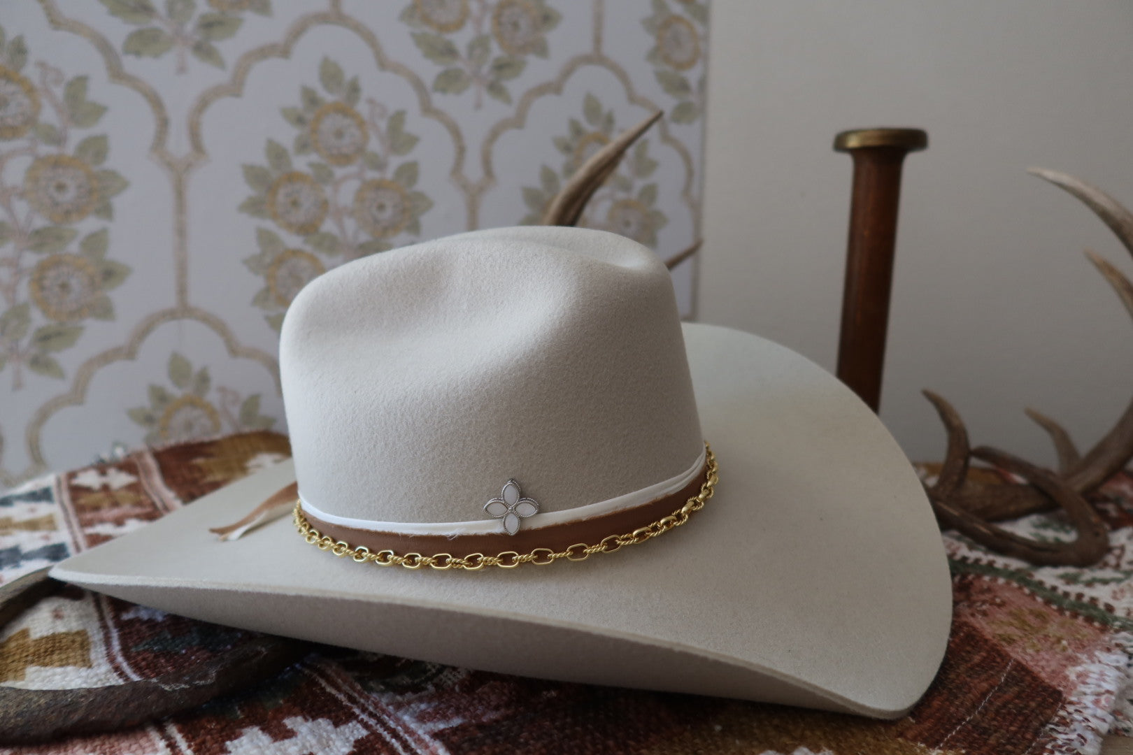 Stone Flower Hat Pin