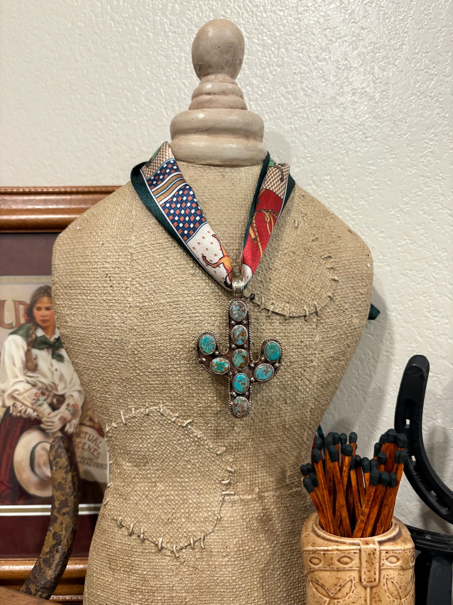 Turquoise Cactus | Printed Horse