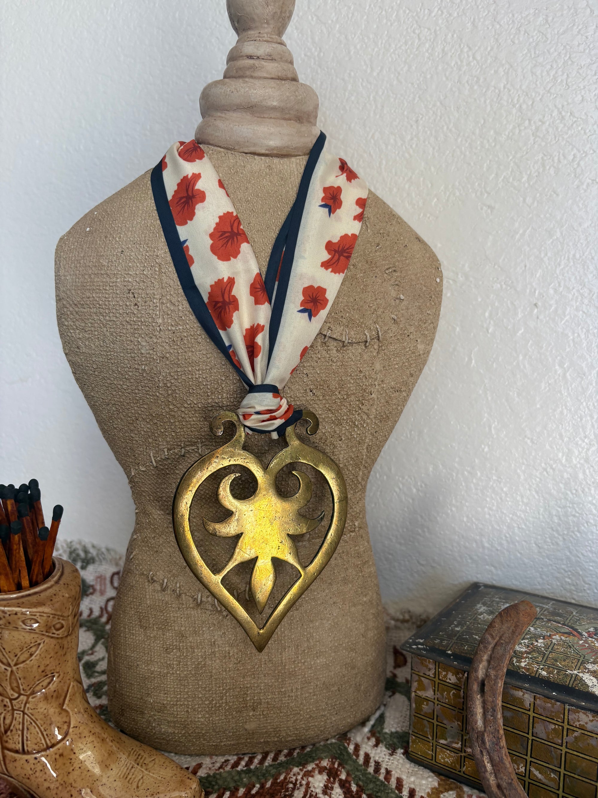Heart with Floral Scarf