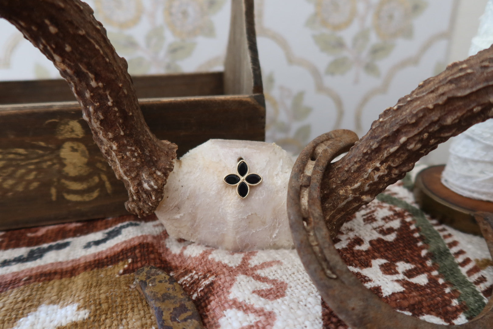 Stone Flower Hat Pin