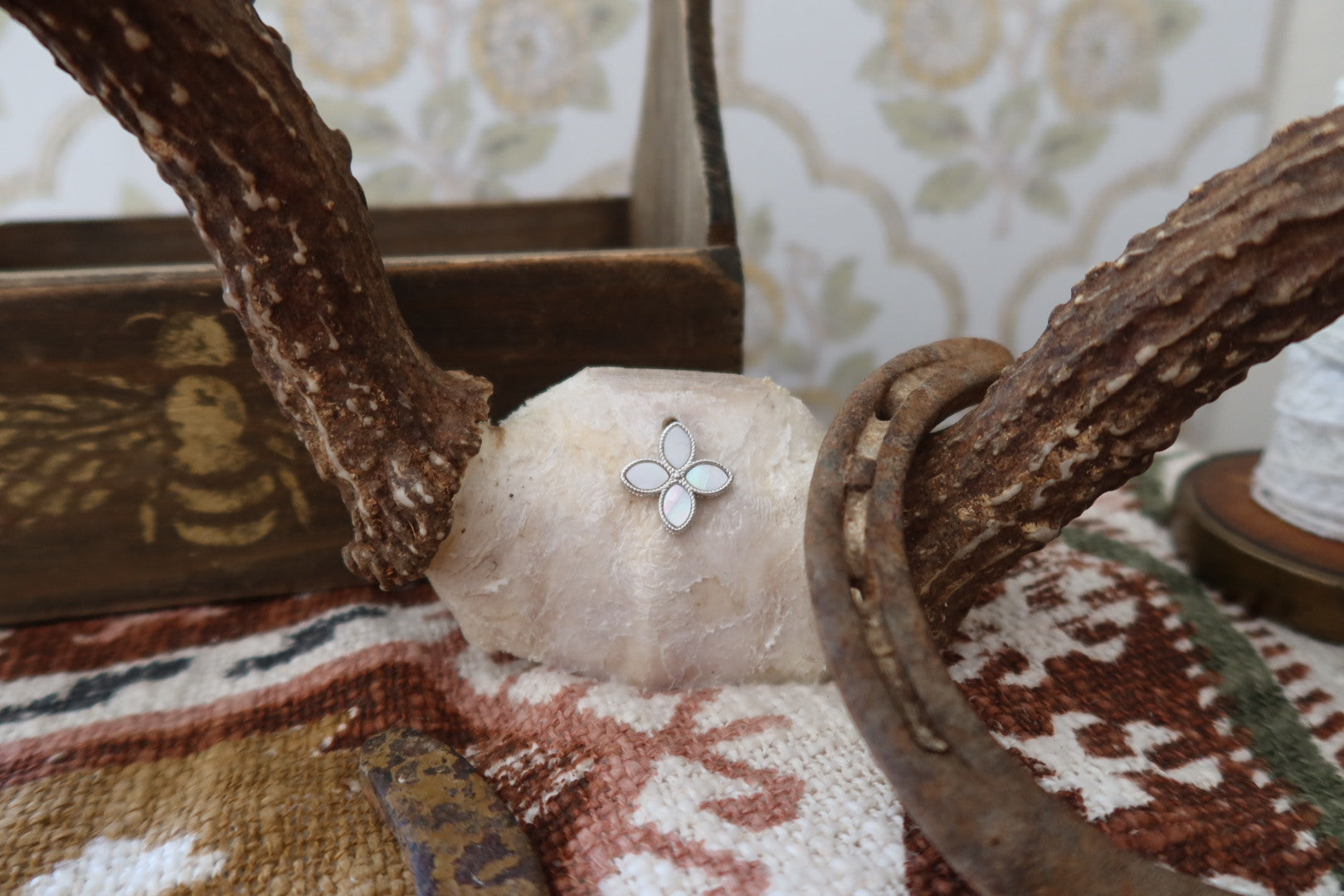 Stone Flower Hat Pin