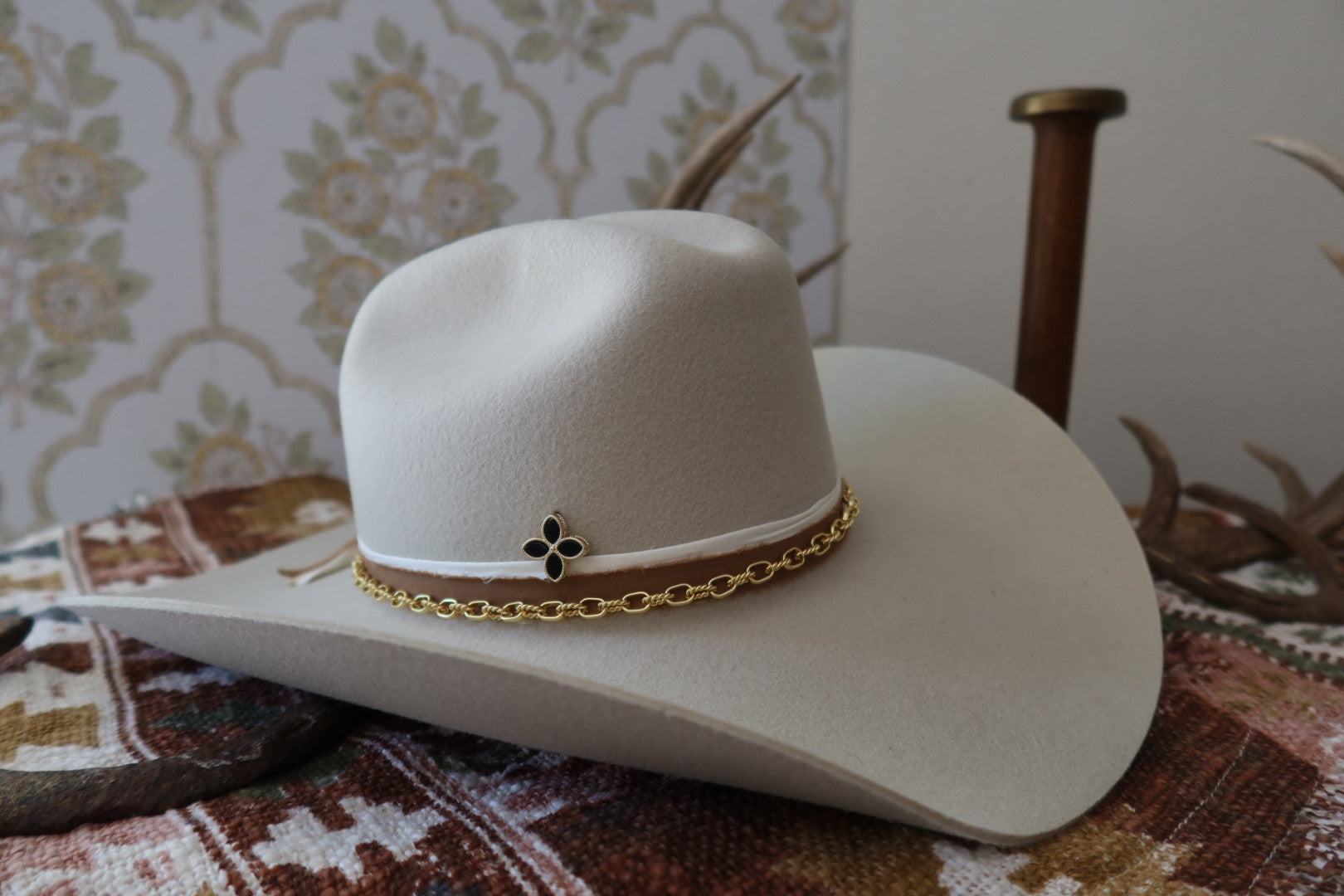 Stone Flower Hat Pin