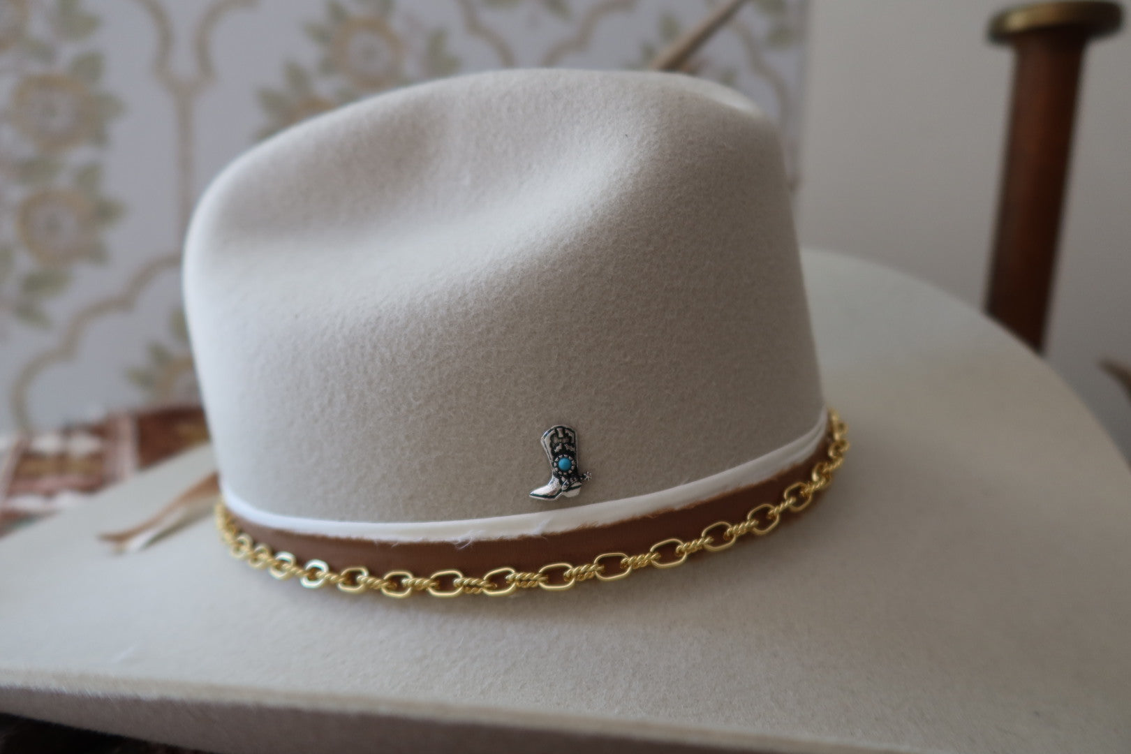 Silver Boot Hat Pin