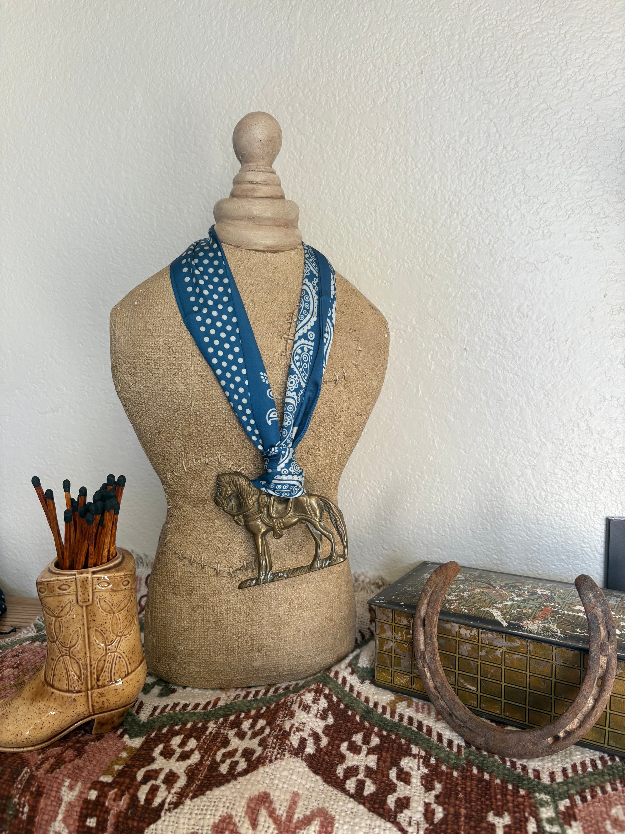 Full Horse with Blue Scarf