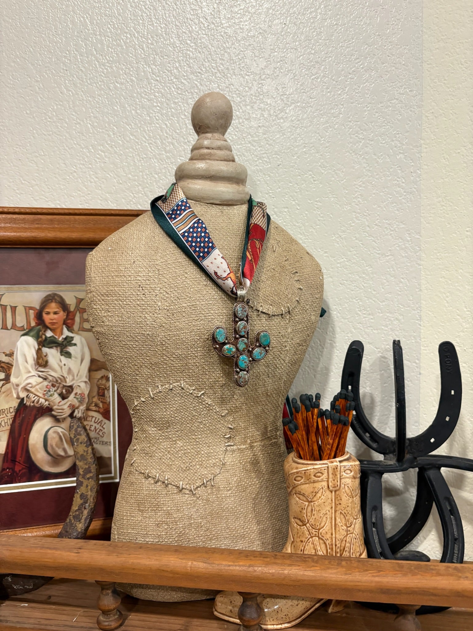 Turquoise Cactus | Printed Horse