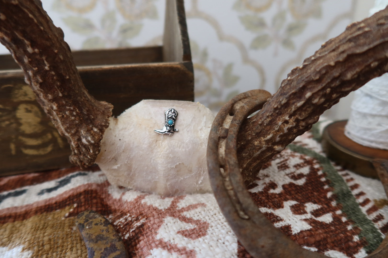 Silver Boot Hat Pin